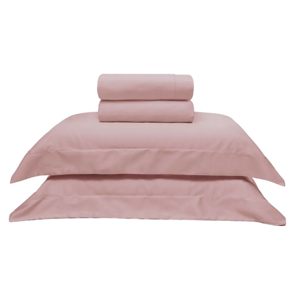 Jogo de Cama 300 Fios Cetim Rose - Casal